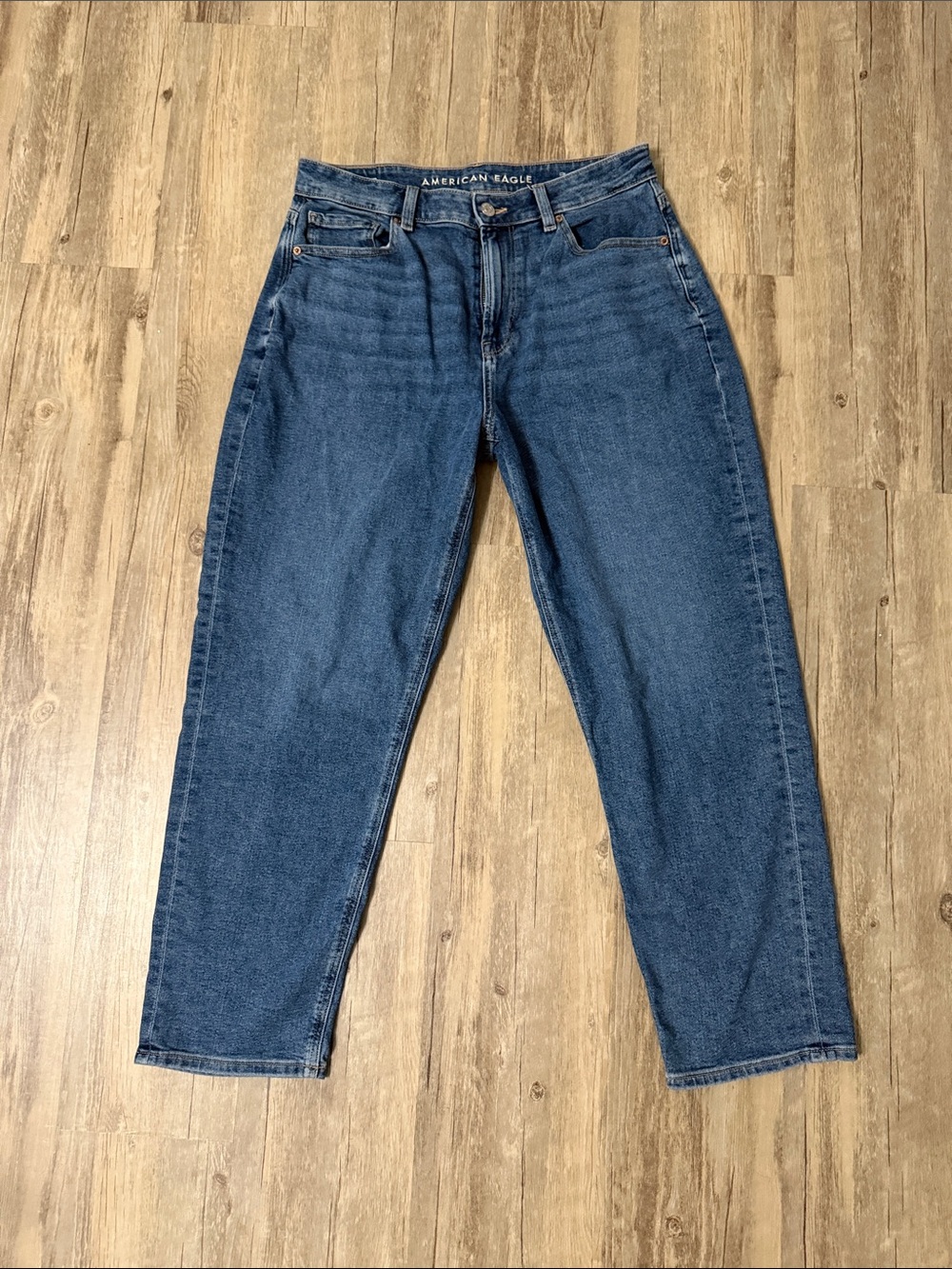 American Eagle Outfitters Men’s Dark Blue Relaxed Straight Jeans